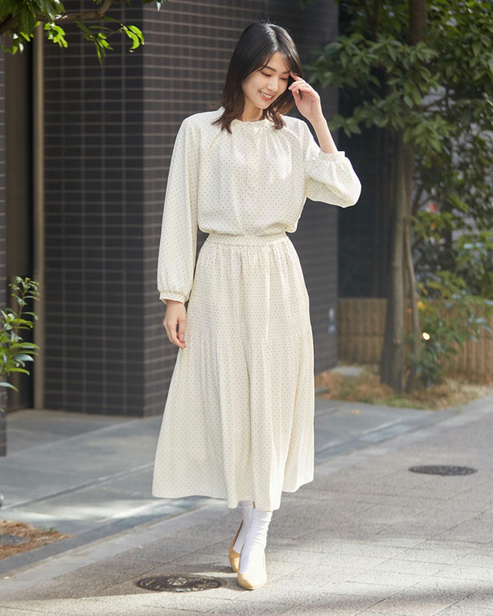 FABIANA FILIPPIロングプリーツスカートI40 ★ 変形プリーツ ミラ オーウェン Mila Owen セットアップ変形プリーツスカート