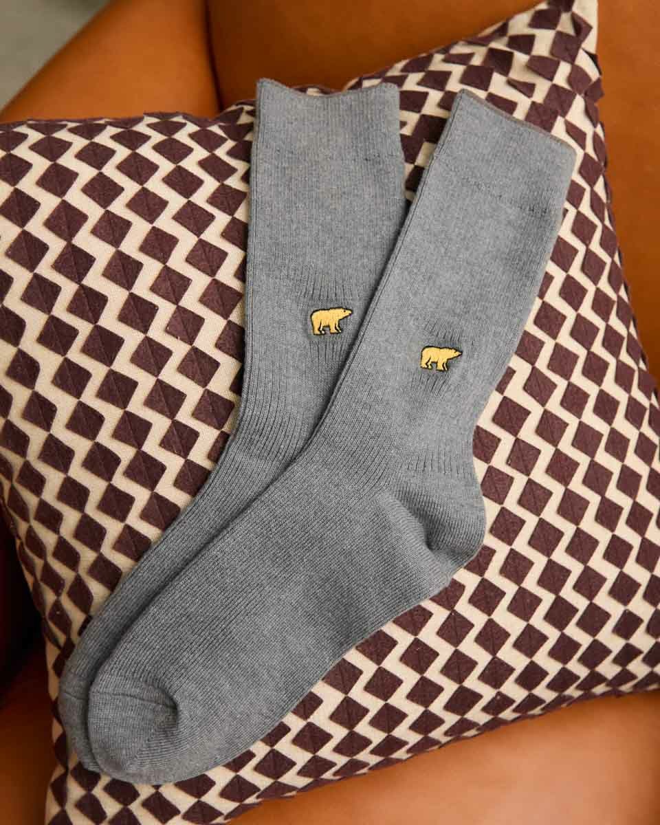 Golden Bear【MEN】GB刺繍ロゴ無地ソックス(24-26cm) | ゴールデンベア