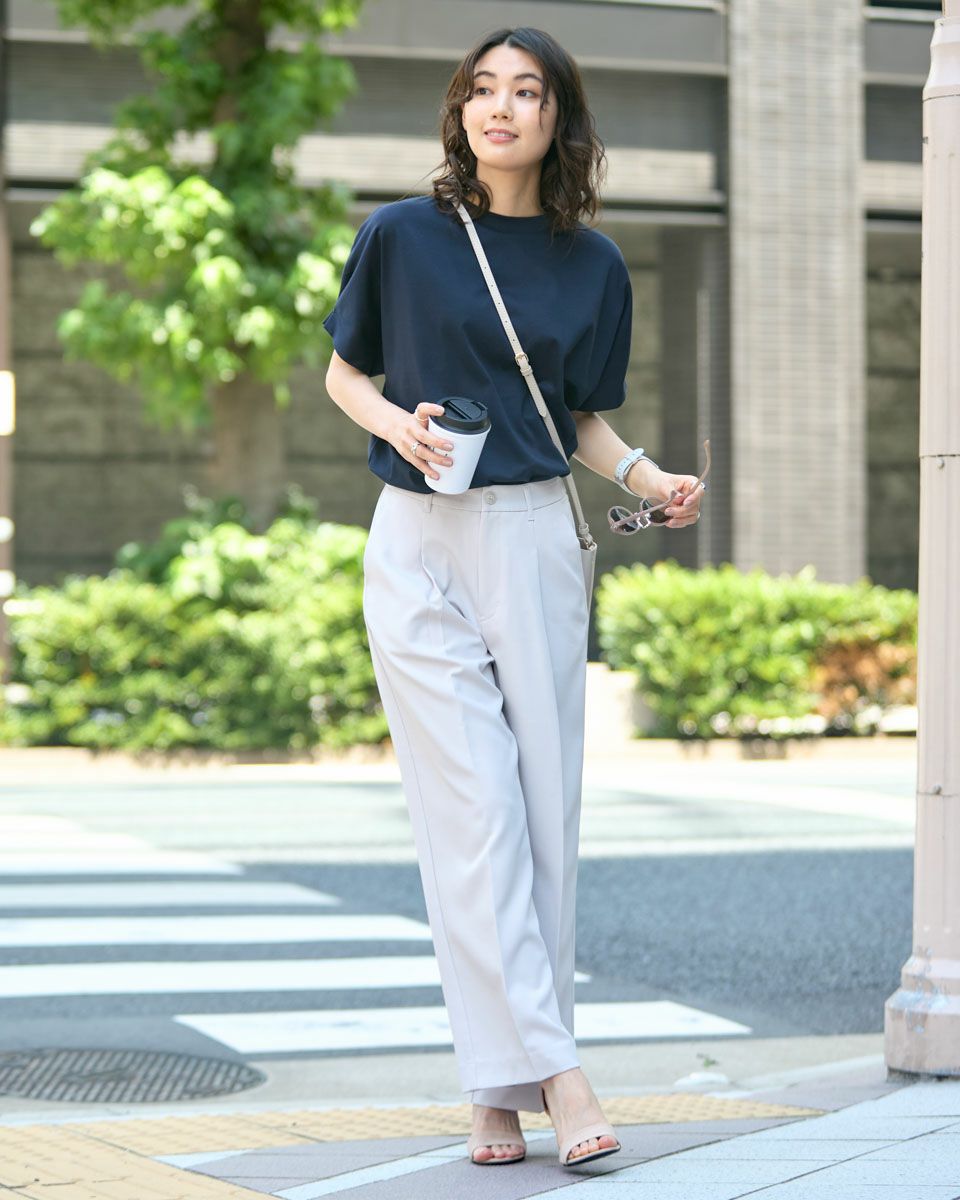 HEVE Funcouture Leather PT white ガウチョパンツ White Labelワイドパンツ | ゴールデンベアストア