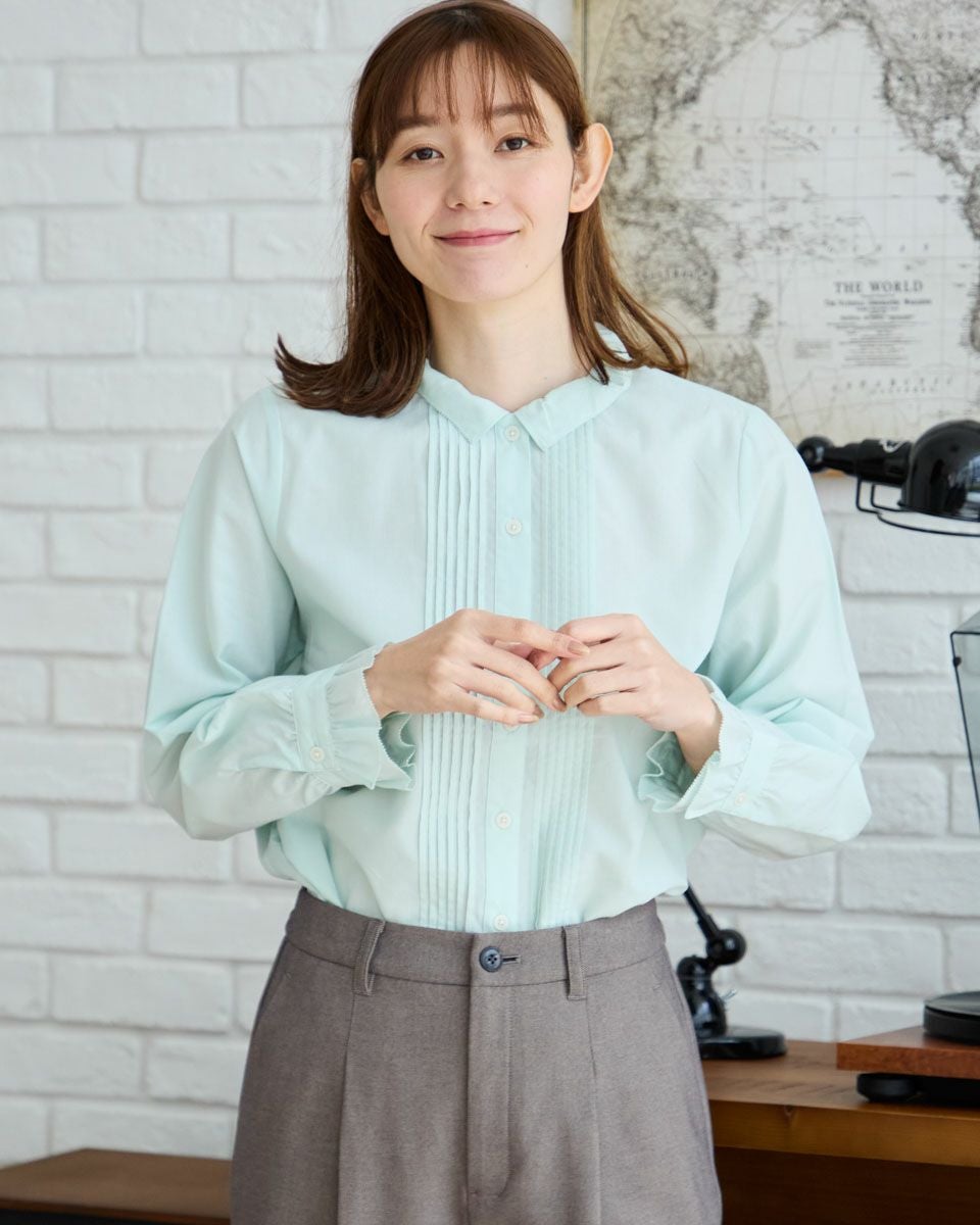 ピコ襟ブラウス