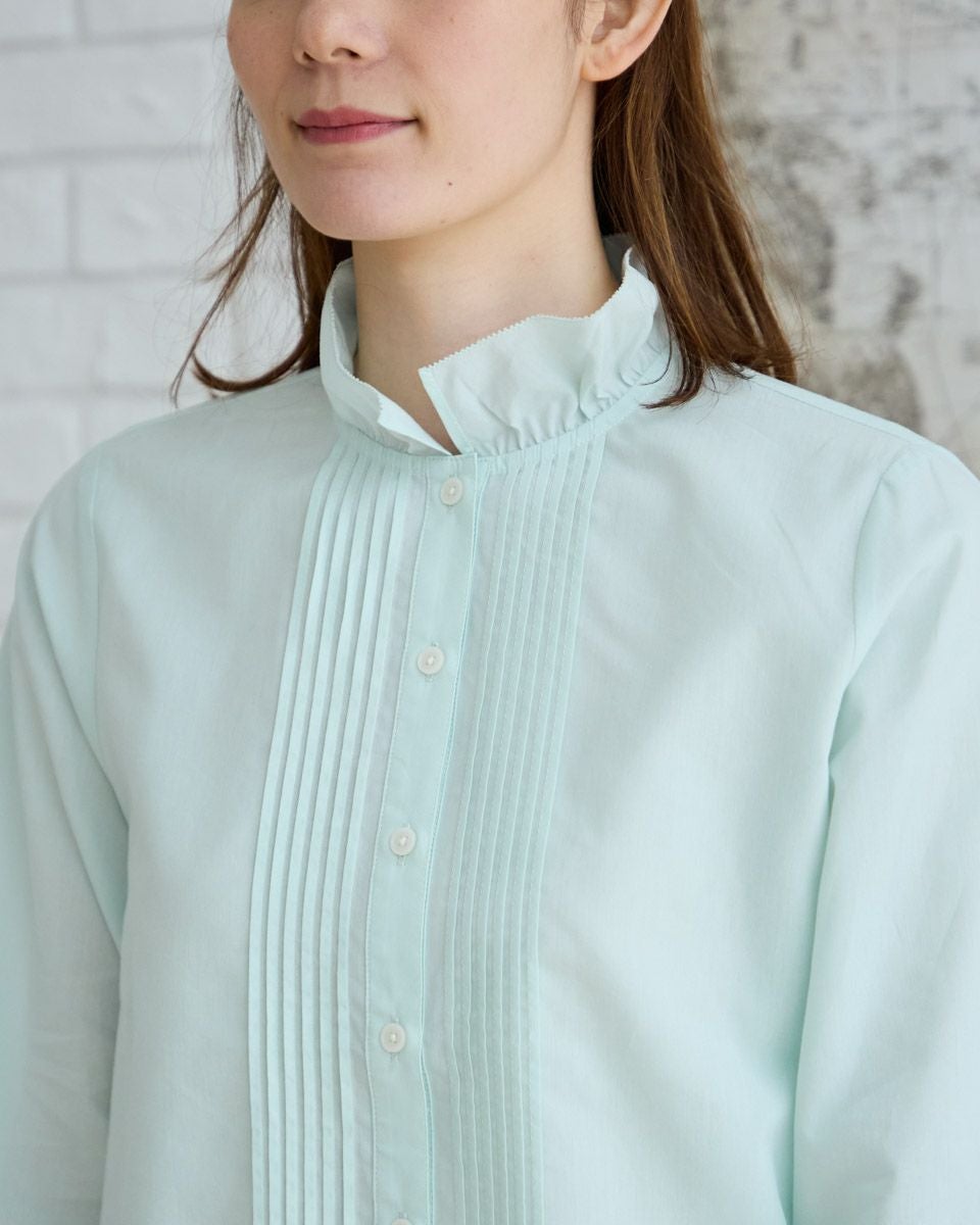 ピコ襟ブラウス