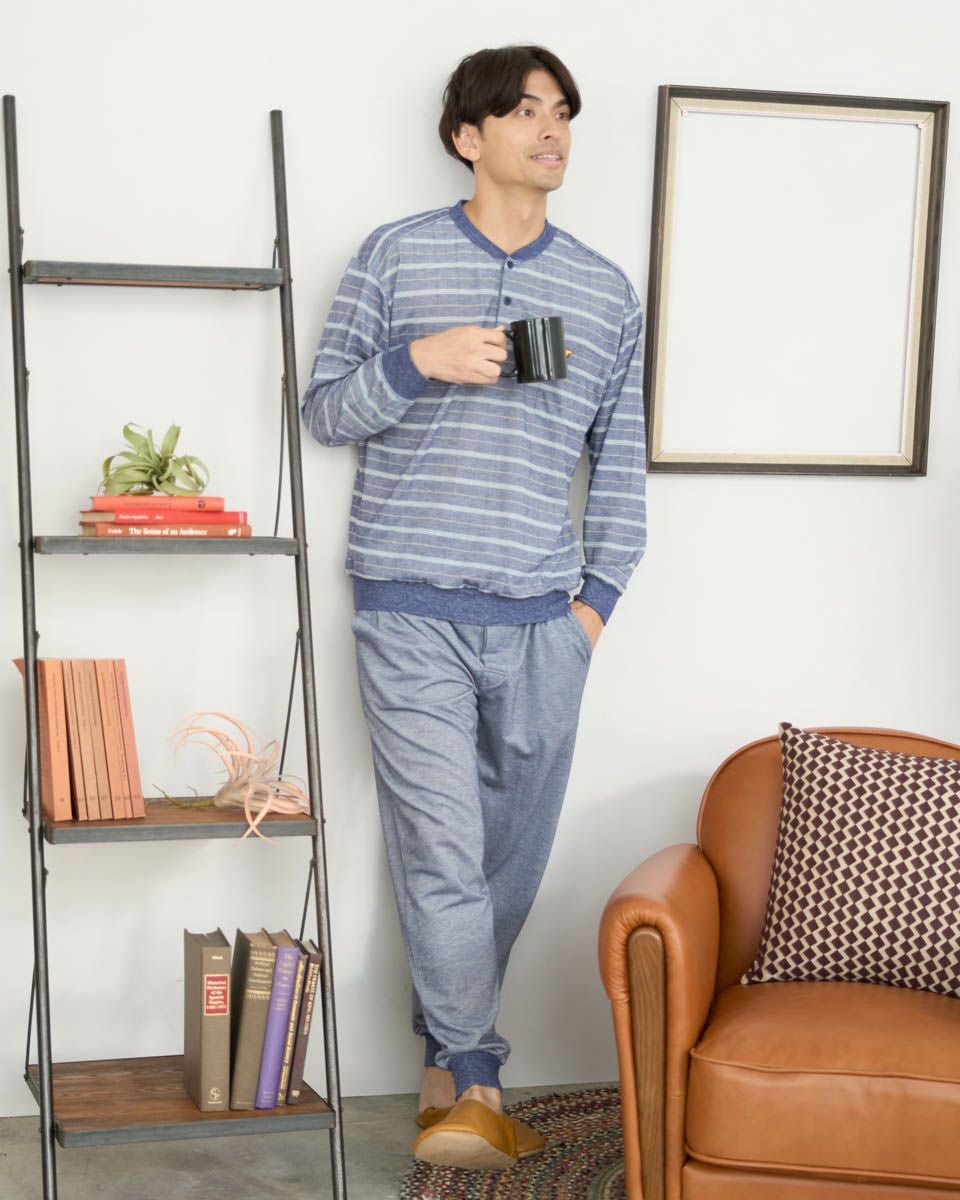 天竺ボーダーパジャマ