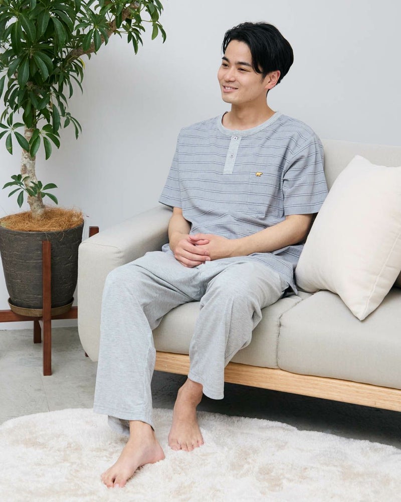 強撚ボーダーパジャマ