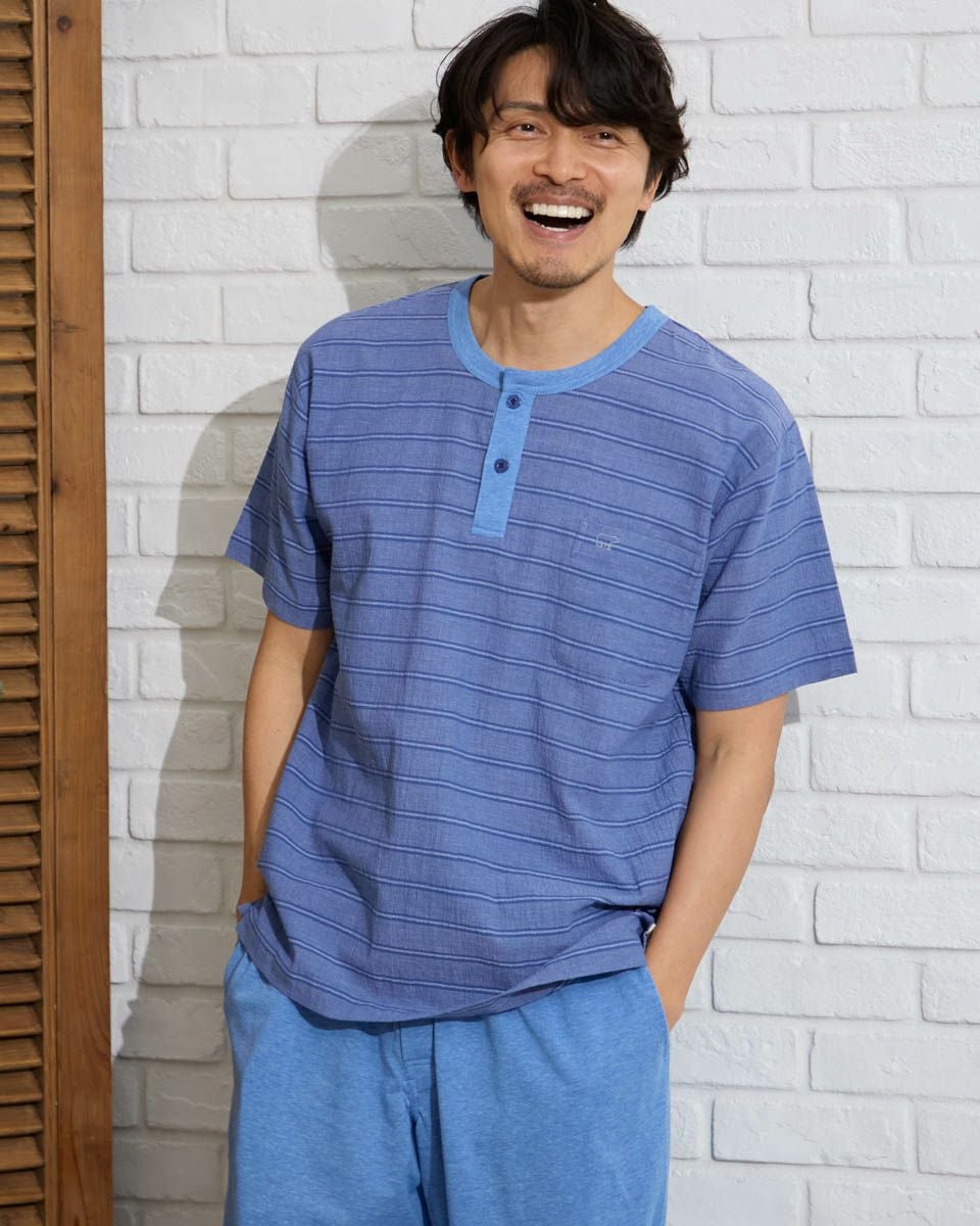 強撚ボーダーパジャマ