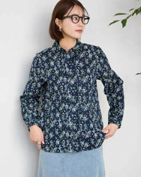 花柄プリントブラウス