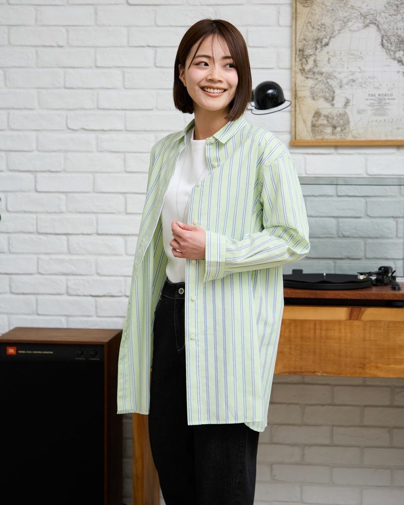 ドビーストライプシャツ