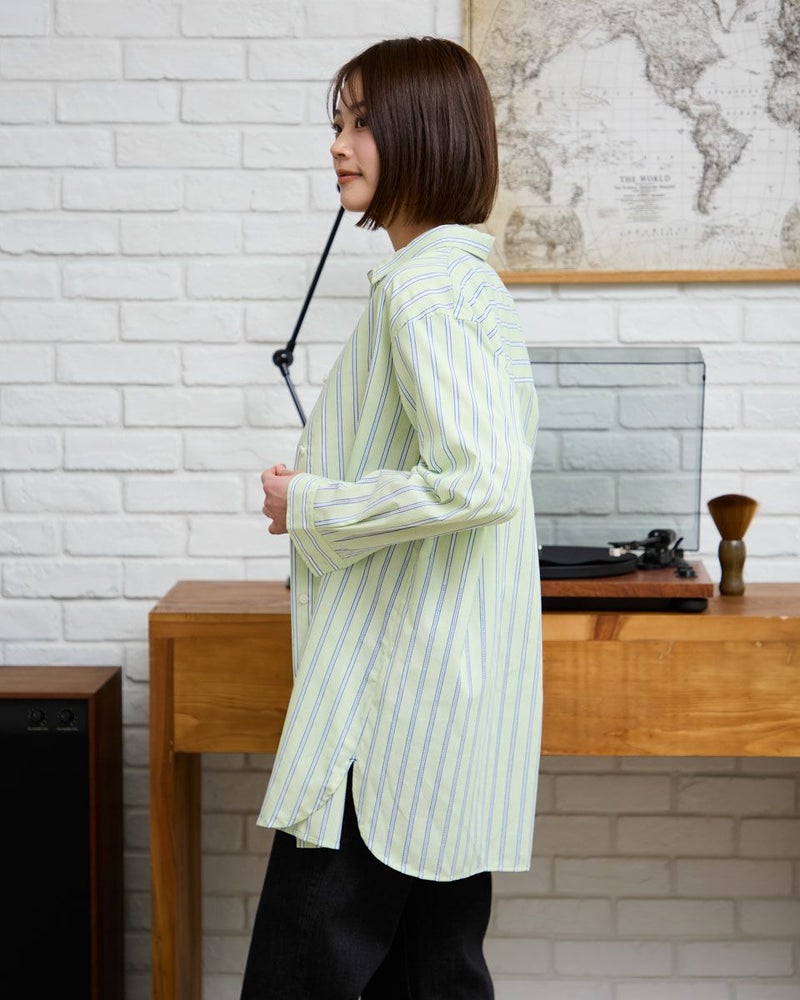 ドビーストライプシャツ