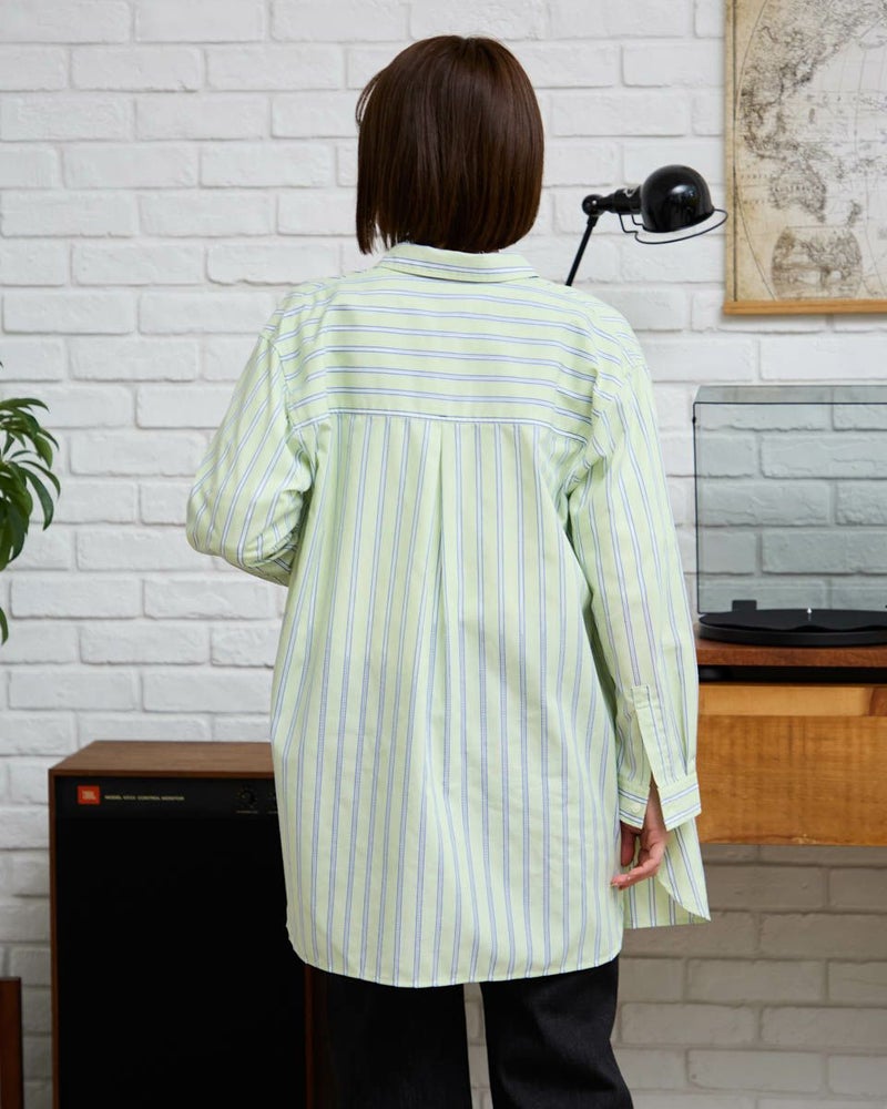 ドビーストライプシャツ