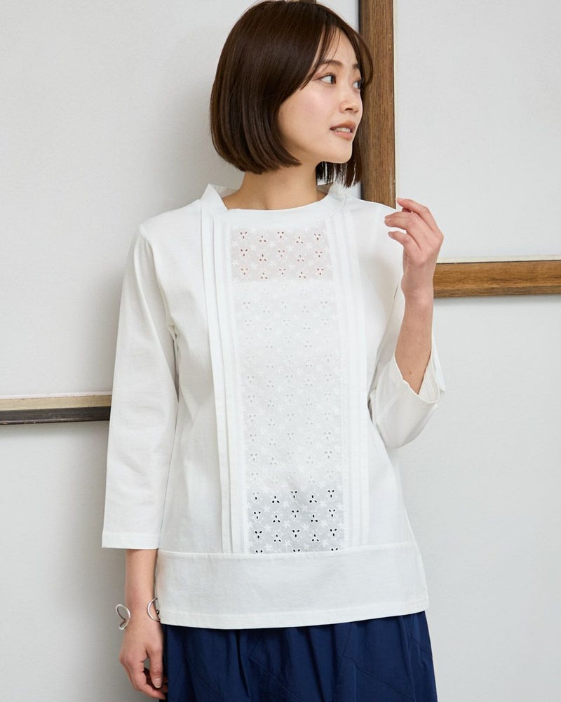 レース切替Tシャツ