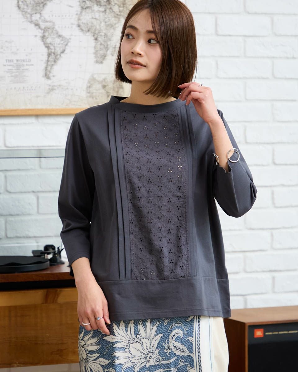 レース切替Tシャツ