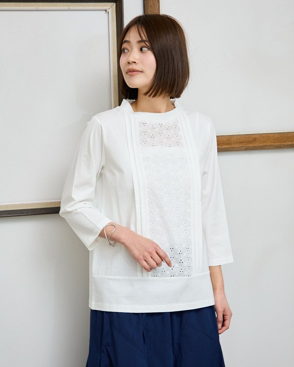 レース切替Tシャツ