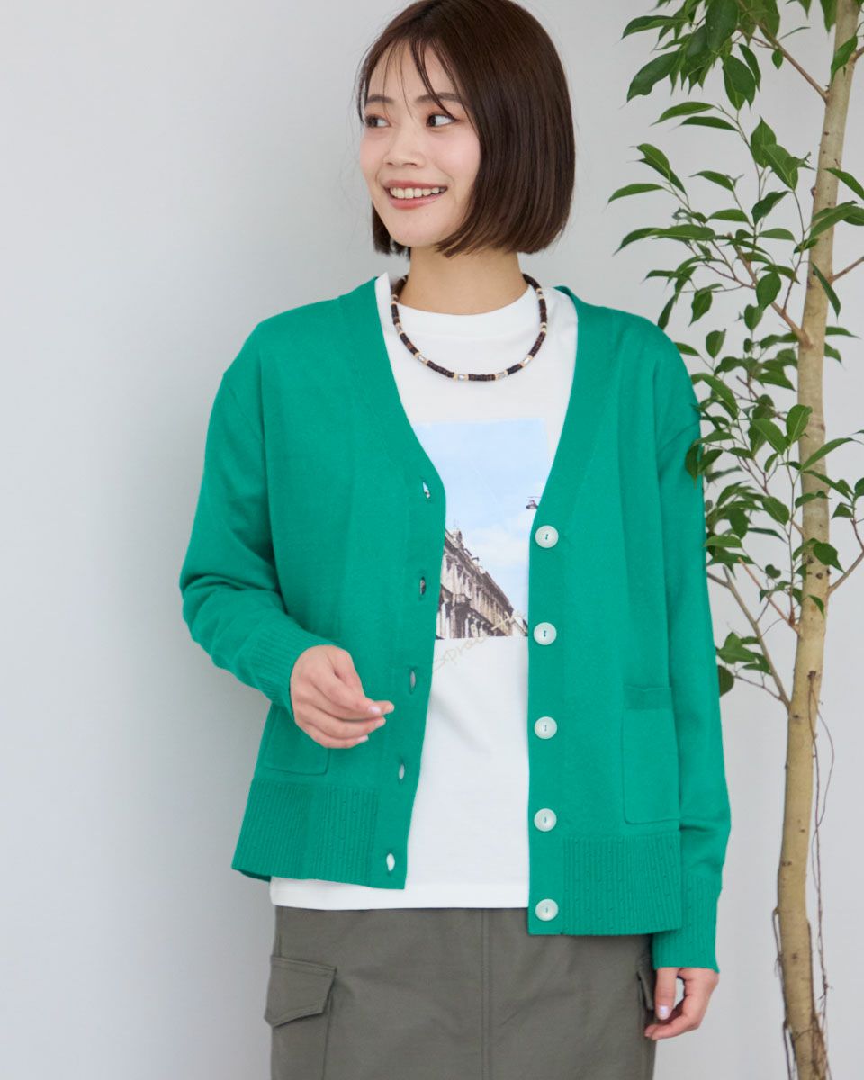 PASSIONE 新品 未使用　春初夏　グリーンカーディガン PASSIONE 新品 未使用 春初夏 グリーンカーディガン｜Yahoo!フリマ（旧