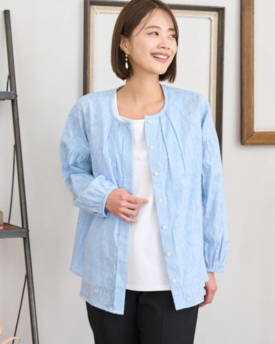 ジャカードブラウス