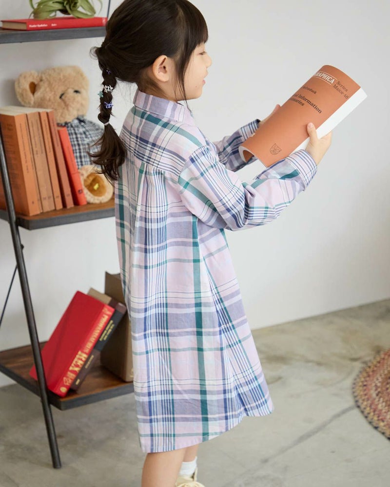 マドラスチェックシャツワンピース
