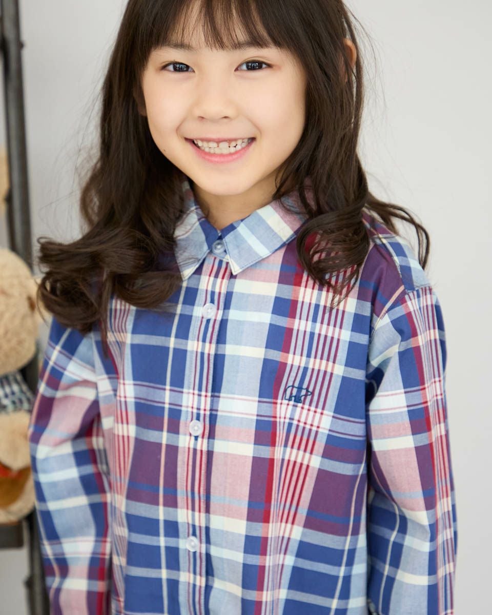 マドラスチェックシャツワンピース