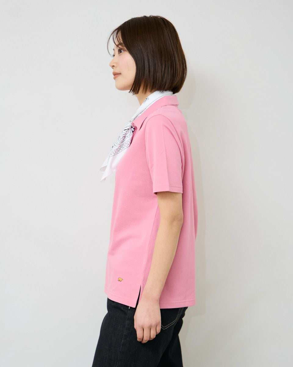新品タグ付き レイヤードポロカットソー BRW ブラウン ピンク エヌ ナチュラルビューティーベーシック N. Natural Beauty Basic
