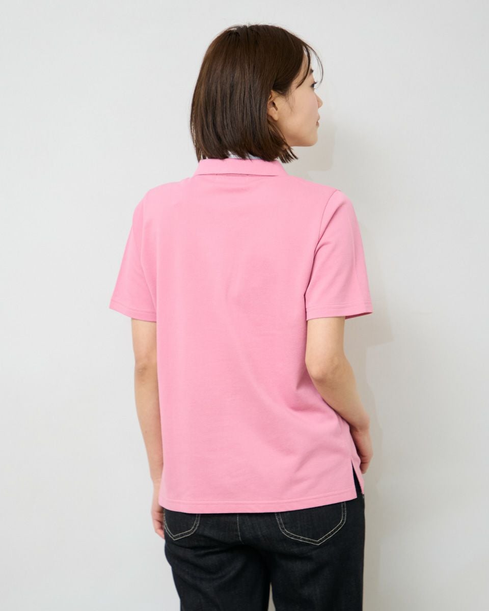 レイヤードポロカットソー BRW ブラウン ピンク ナチュラルビューティーベーシック NATURAL BEAUTY BASIC レイヤード