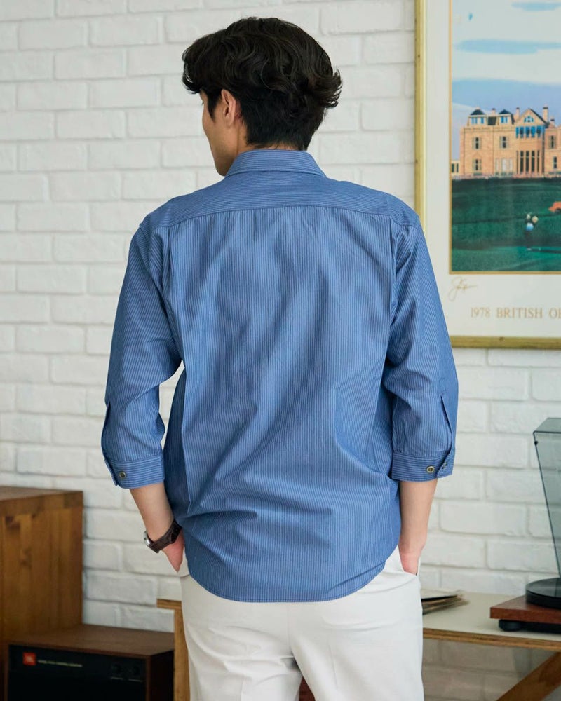 七分袖シャツアウター