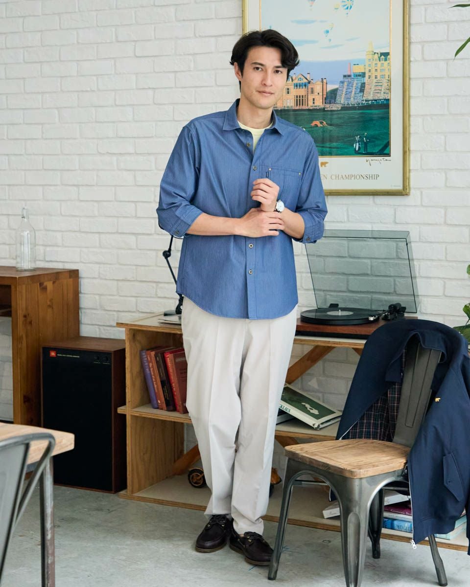 七分袖シャツアウター