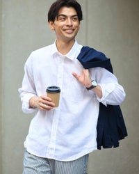 フレンチリネンシャツ