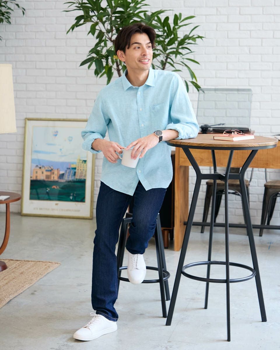 フレンチリネンシャツ