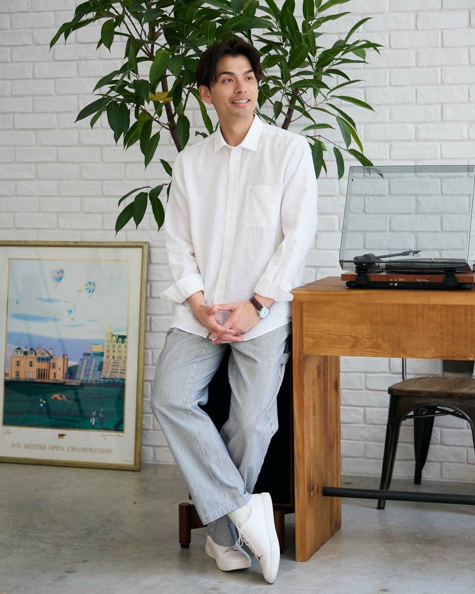 フレンチリネンシャツ