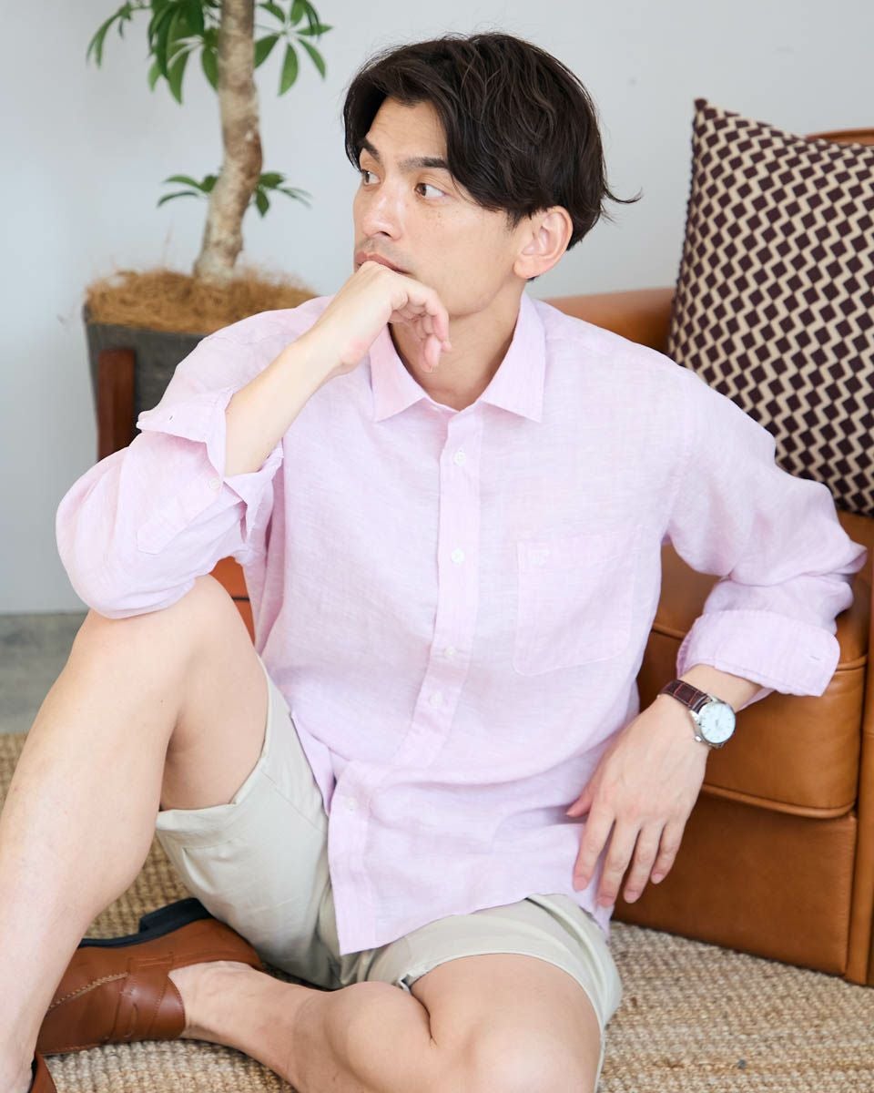 フレンチリネンシャツ