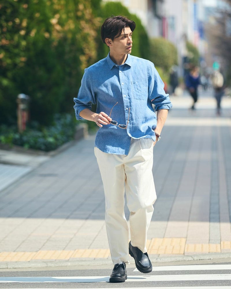 フレンチリネンシャツ