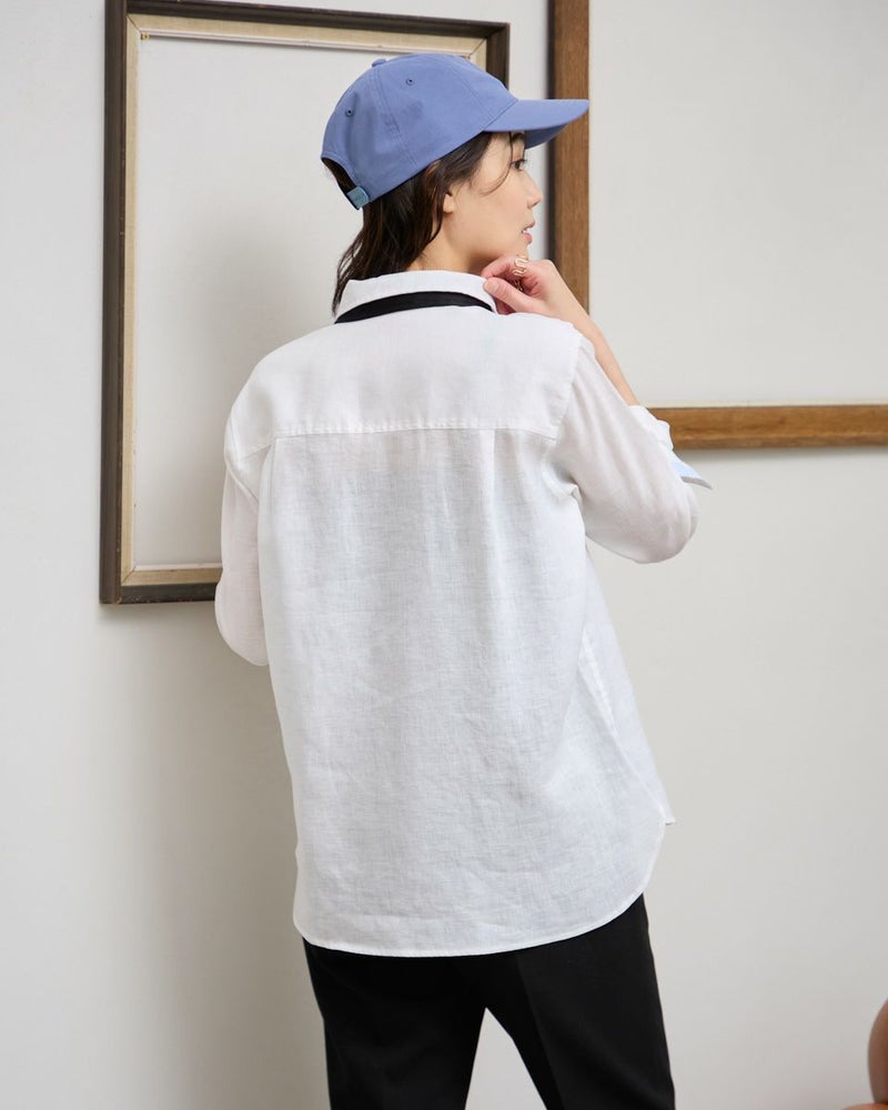 フレンチリネンシャツ