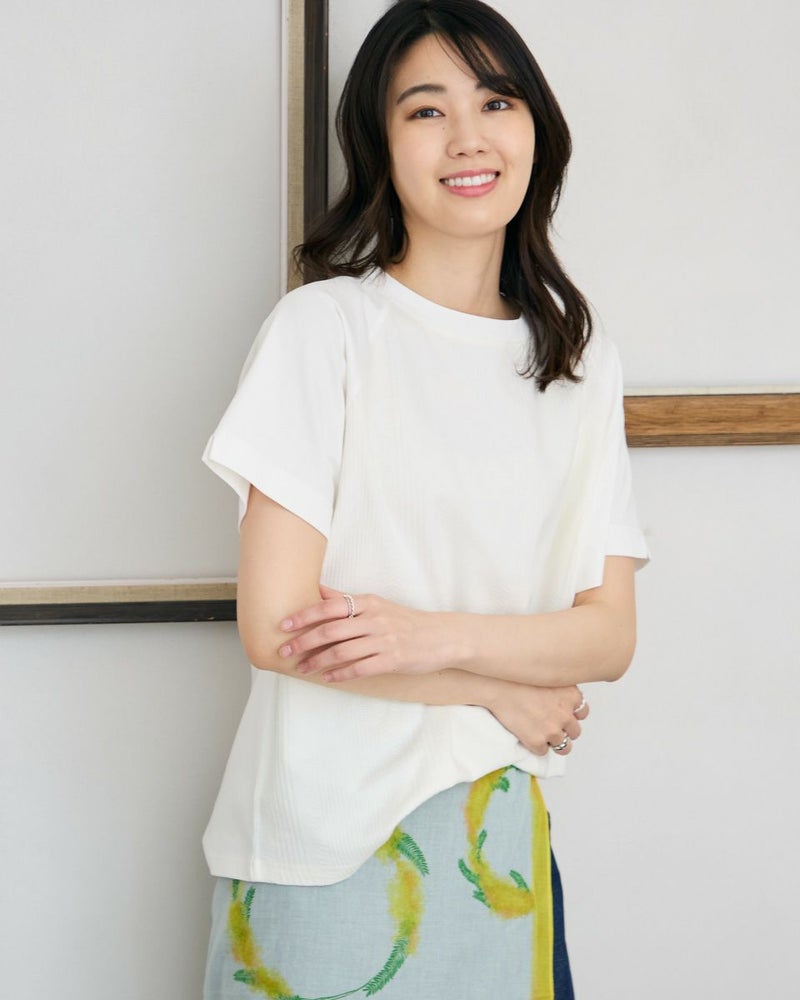 ジャカード切り替えTシャツ