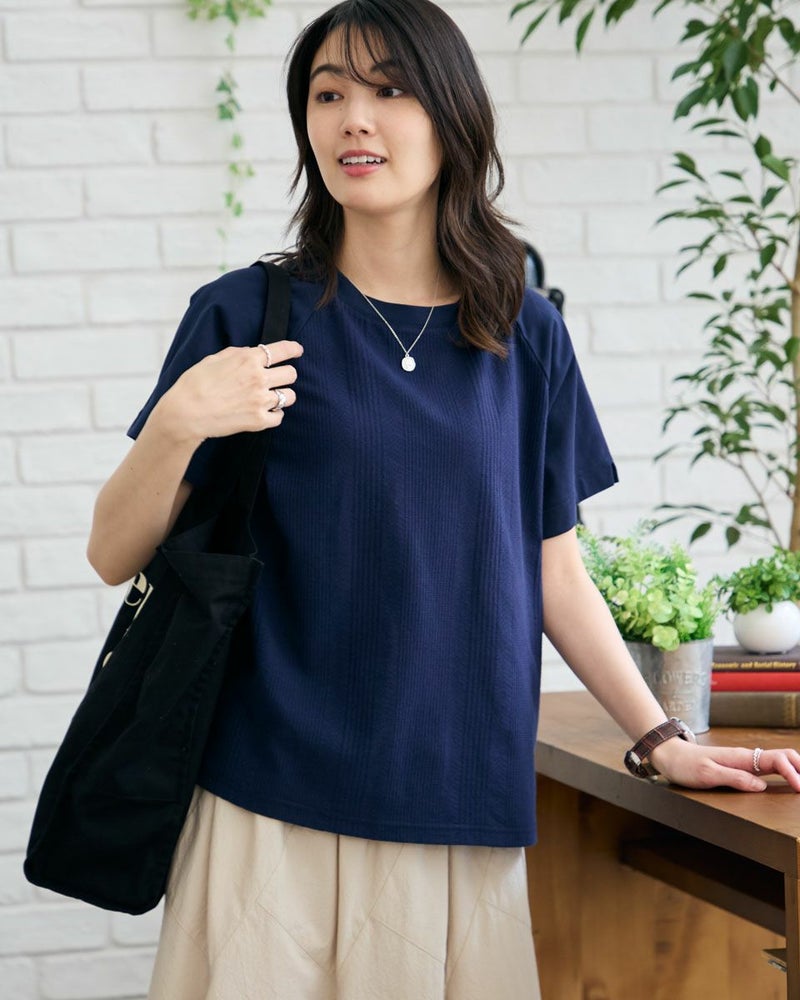 ジャカード切り替えTシャツ