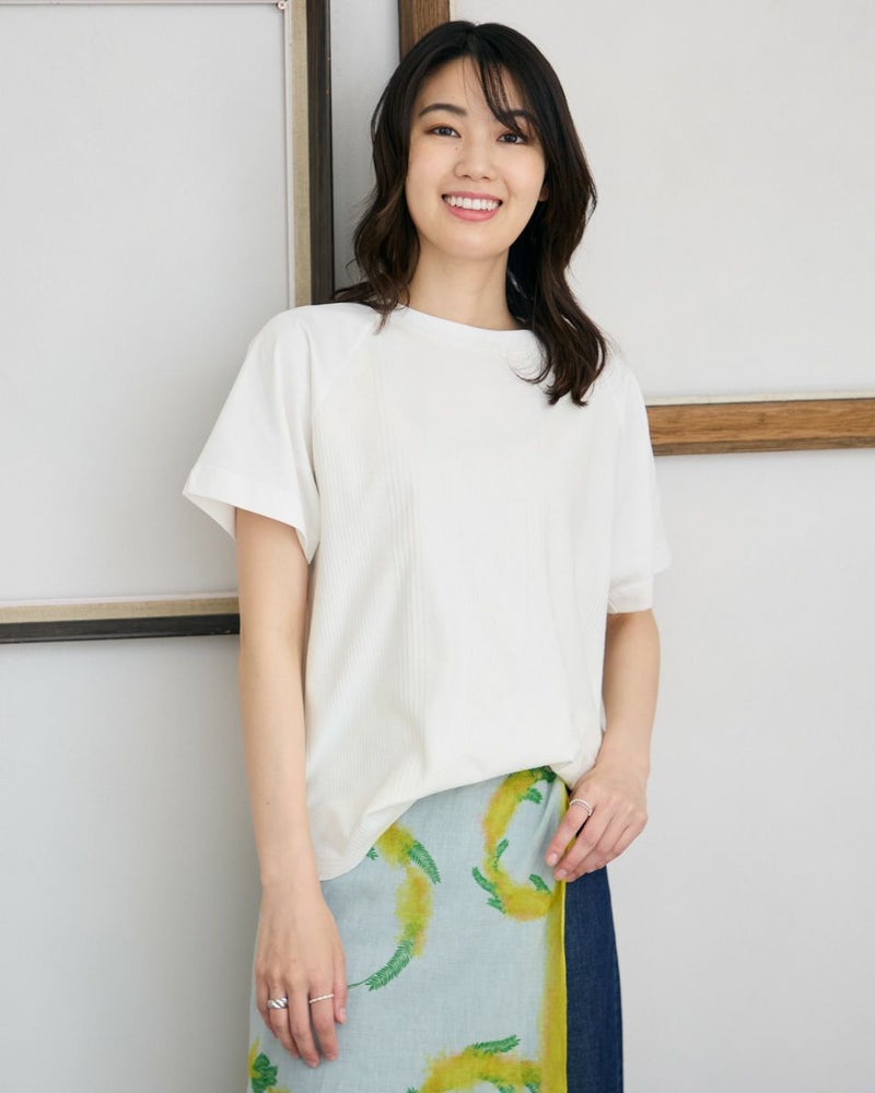 ジャカード切り替えTシャツ