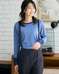 袖シアークループルオーバー