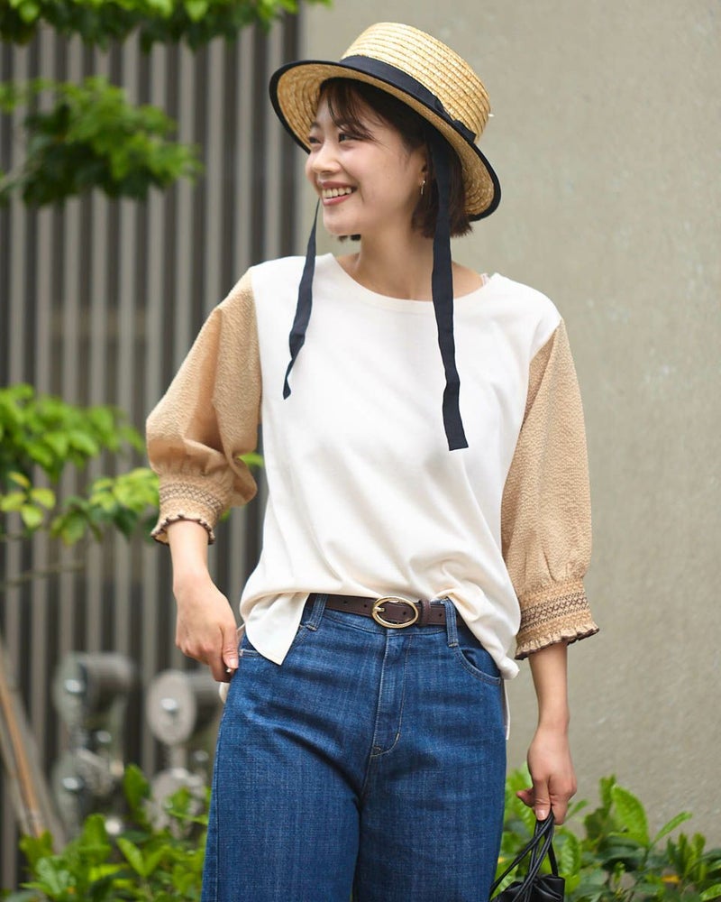 シャーリング使いプルオーバー