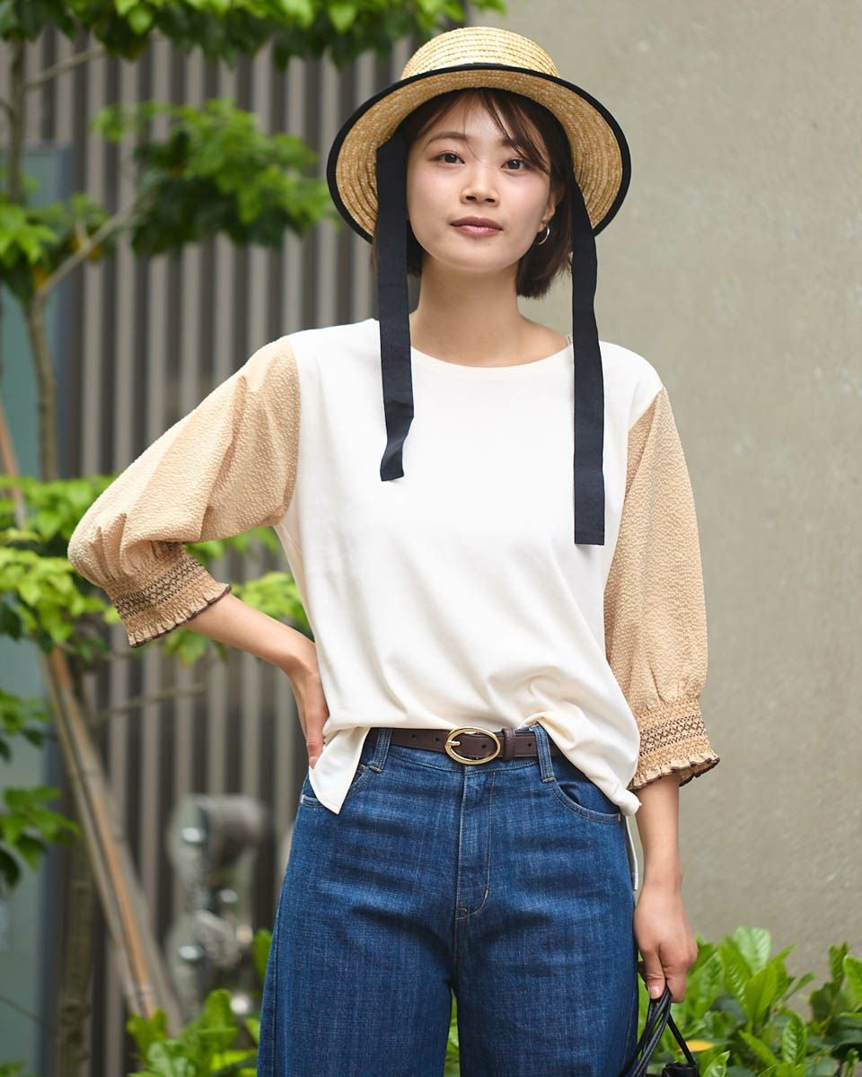 シャーリング使いプルオーバー