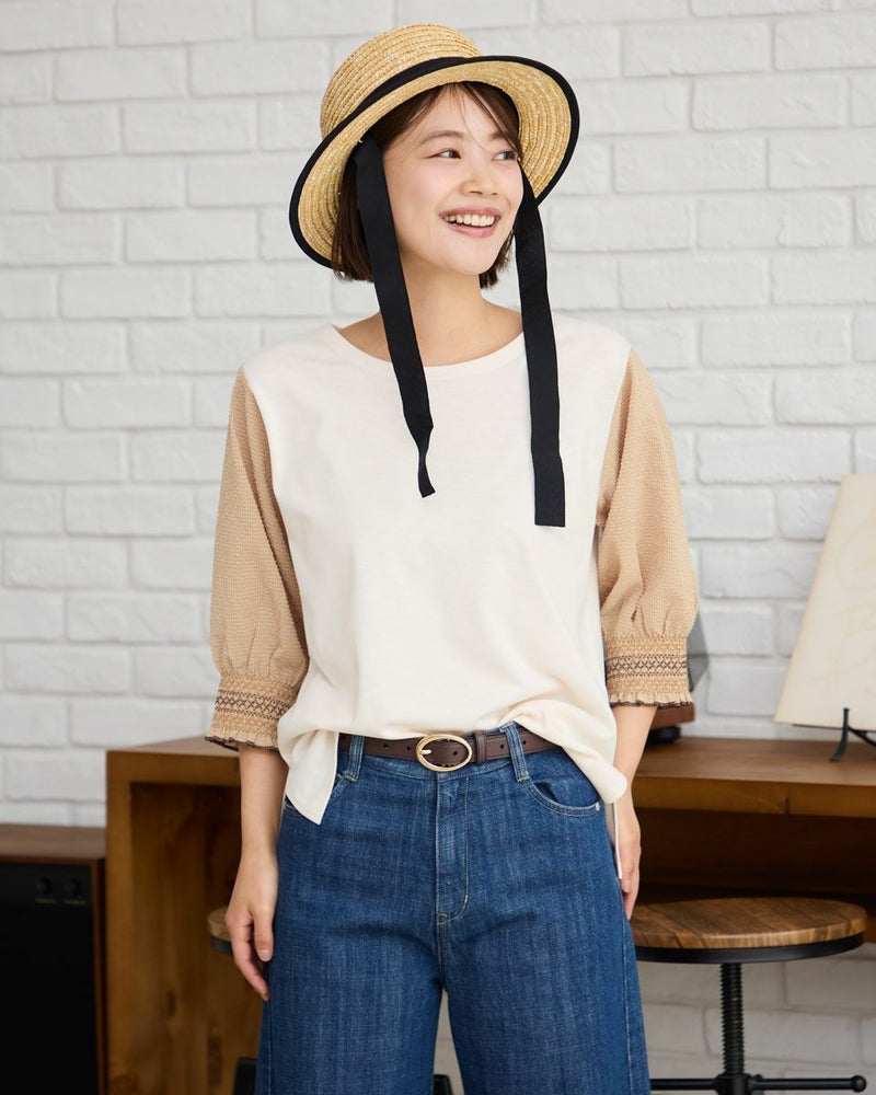 シャーリング使いプルオーバー