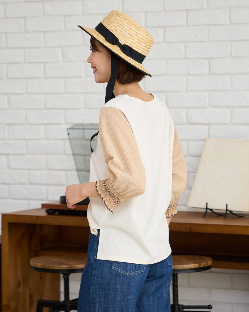 シャーリング使いプルオーバー