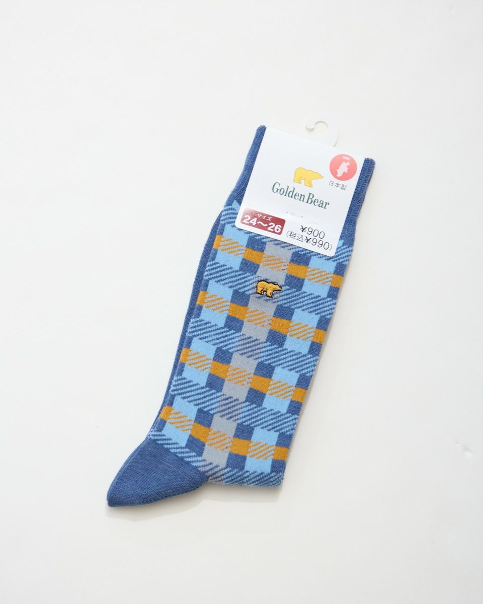 日本製チェック柄ソックス