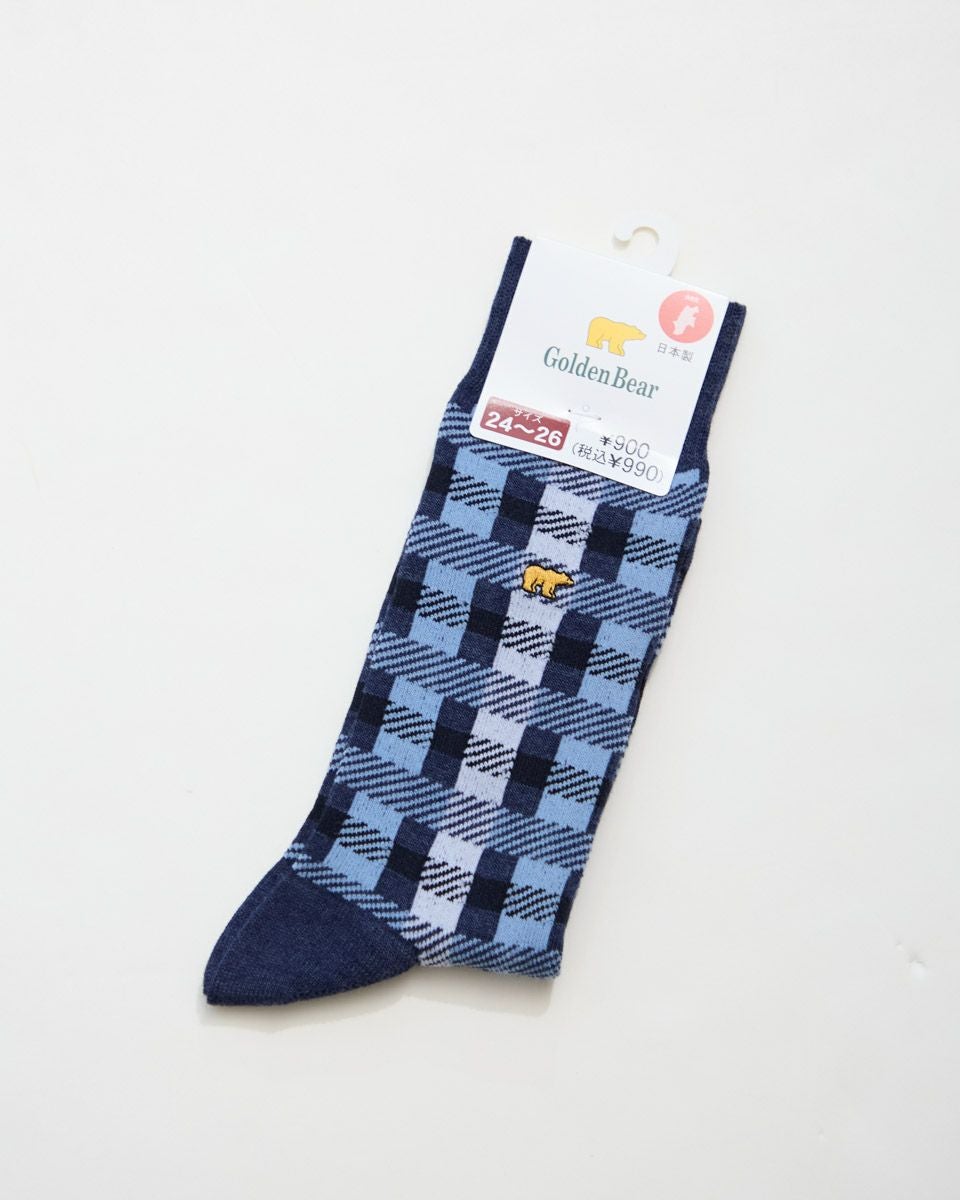 日本製チェック柄ソックス