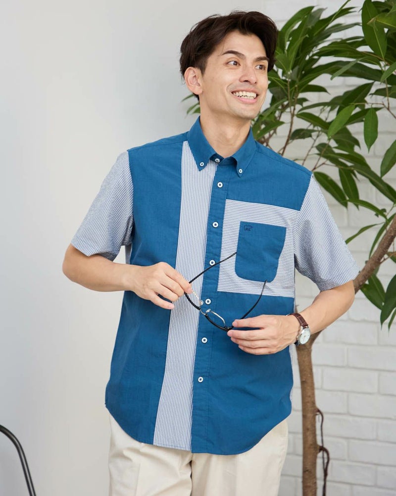 切替半袖シャツ