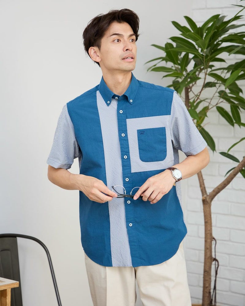 切替半袖シャツ