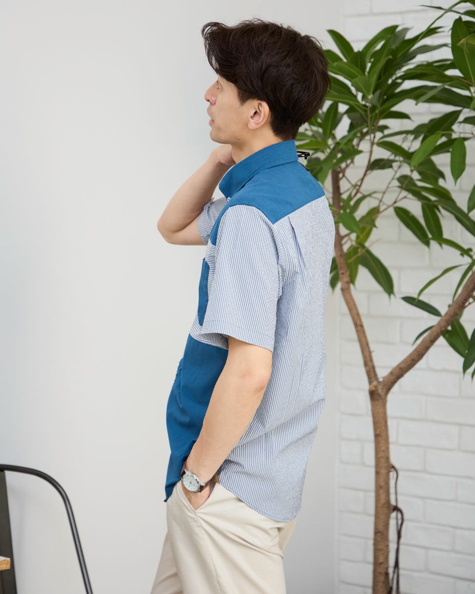 切替半袖シャツ