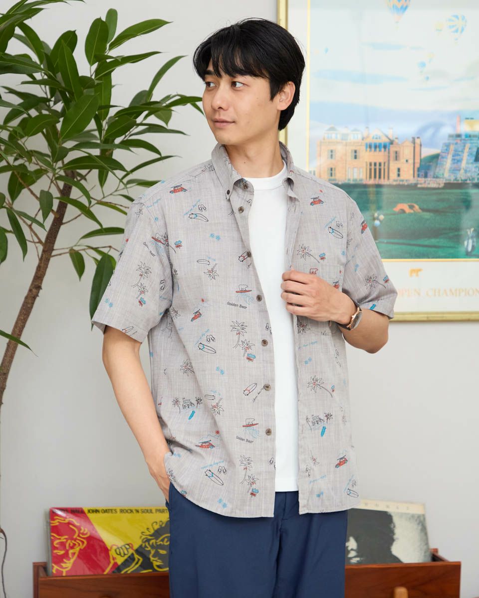 プリント半袖シャツ