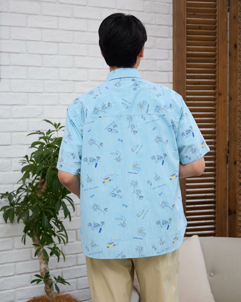 プリント半袖シャツ