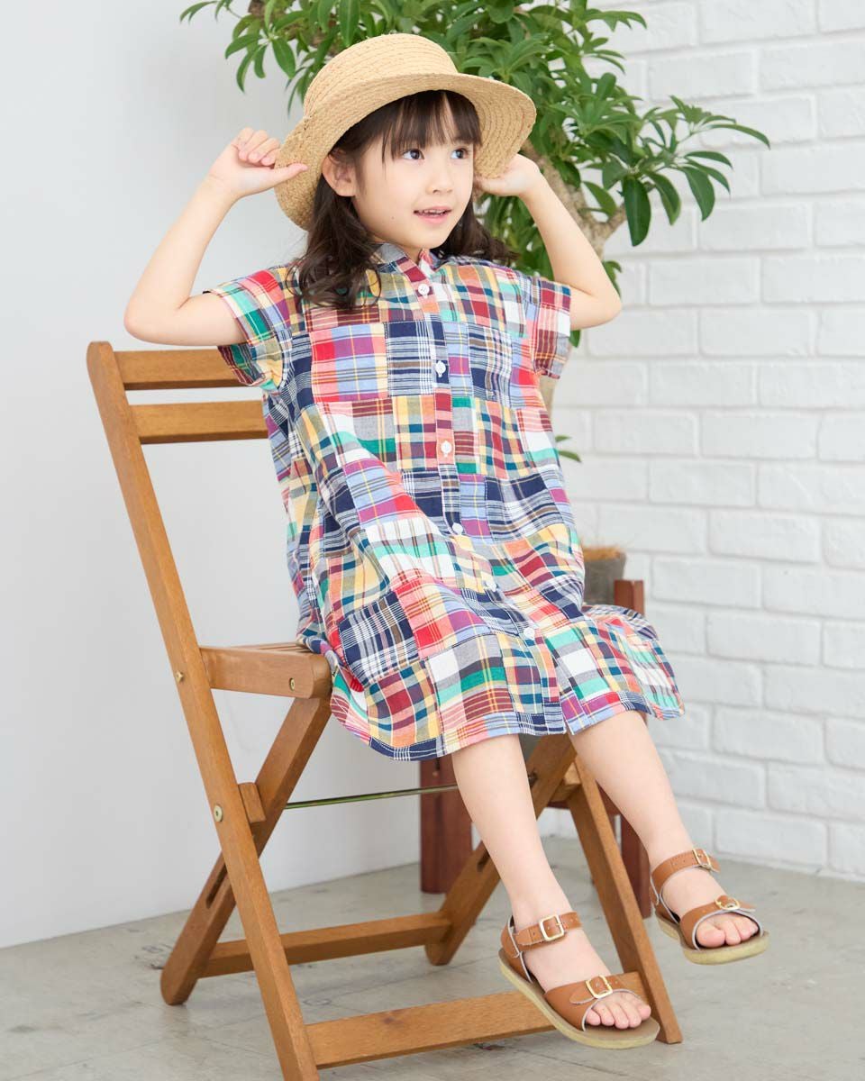 パッチワークワンピース