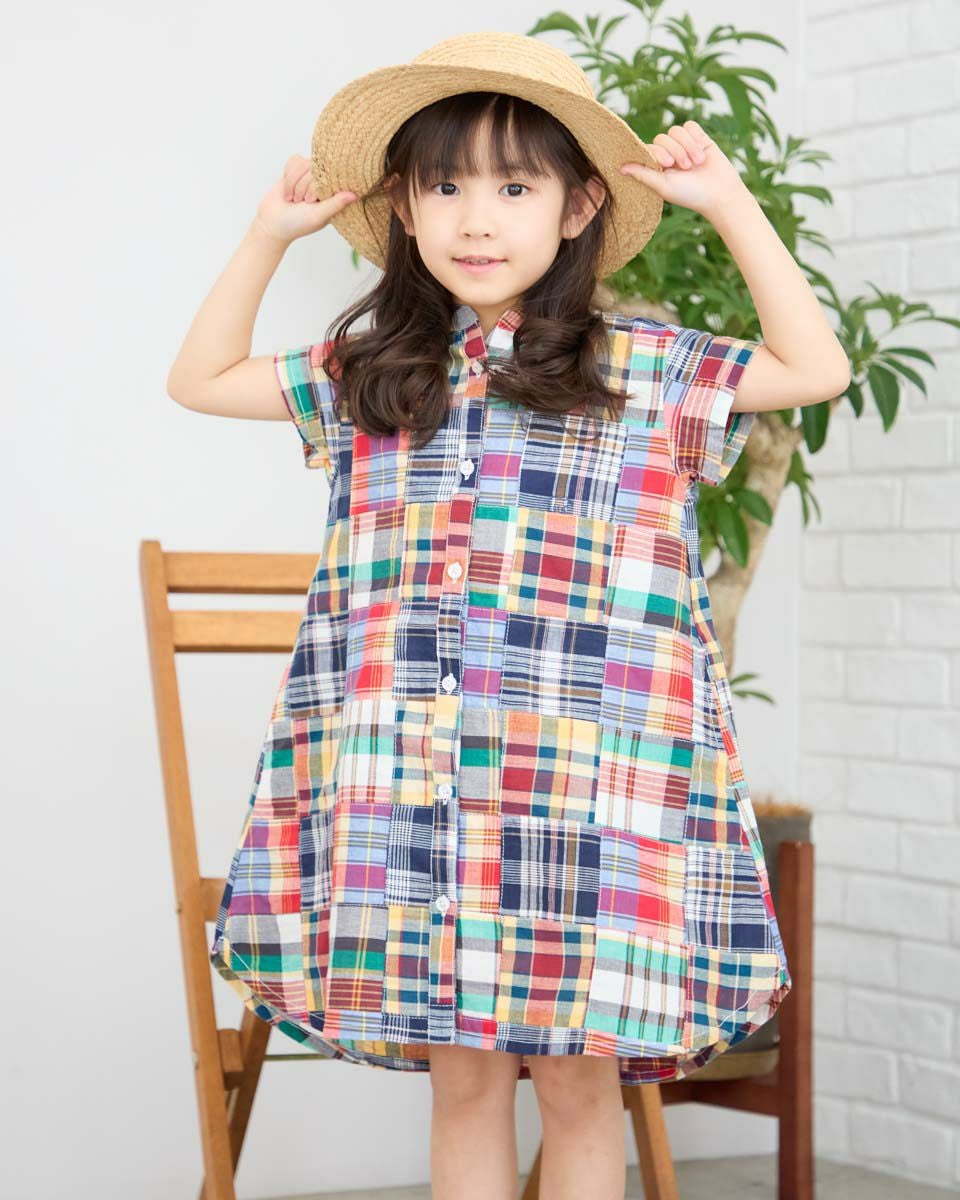 パッチワークワンピース
