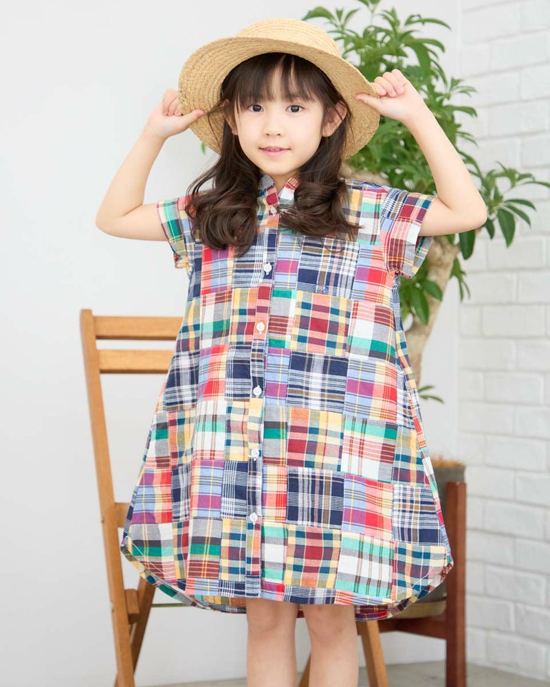 パッチワークワンピース