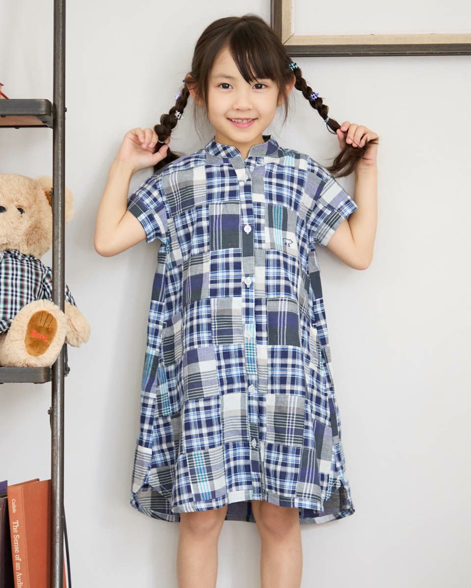 パッチワークワンピース