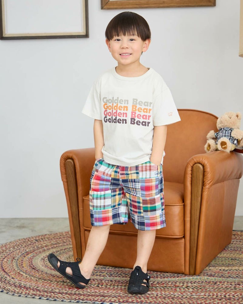 パッチワークハーフパンツ