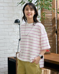 ジャカードボーダーTシャツ